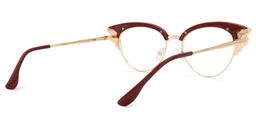 Hearn Rot Gold Cat Eye Brille3