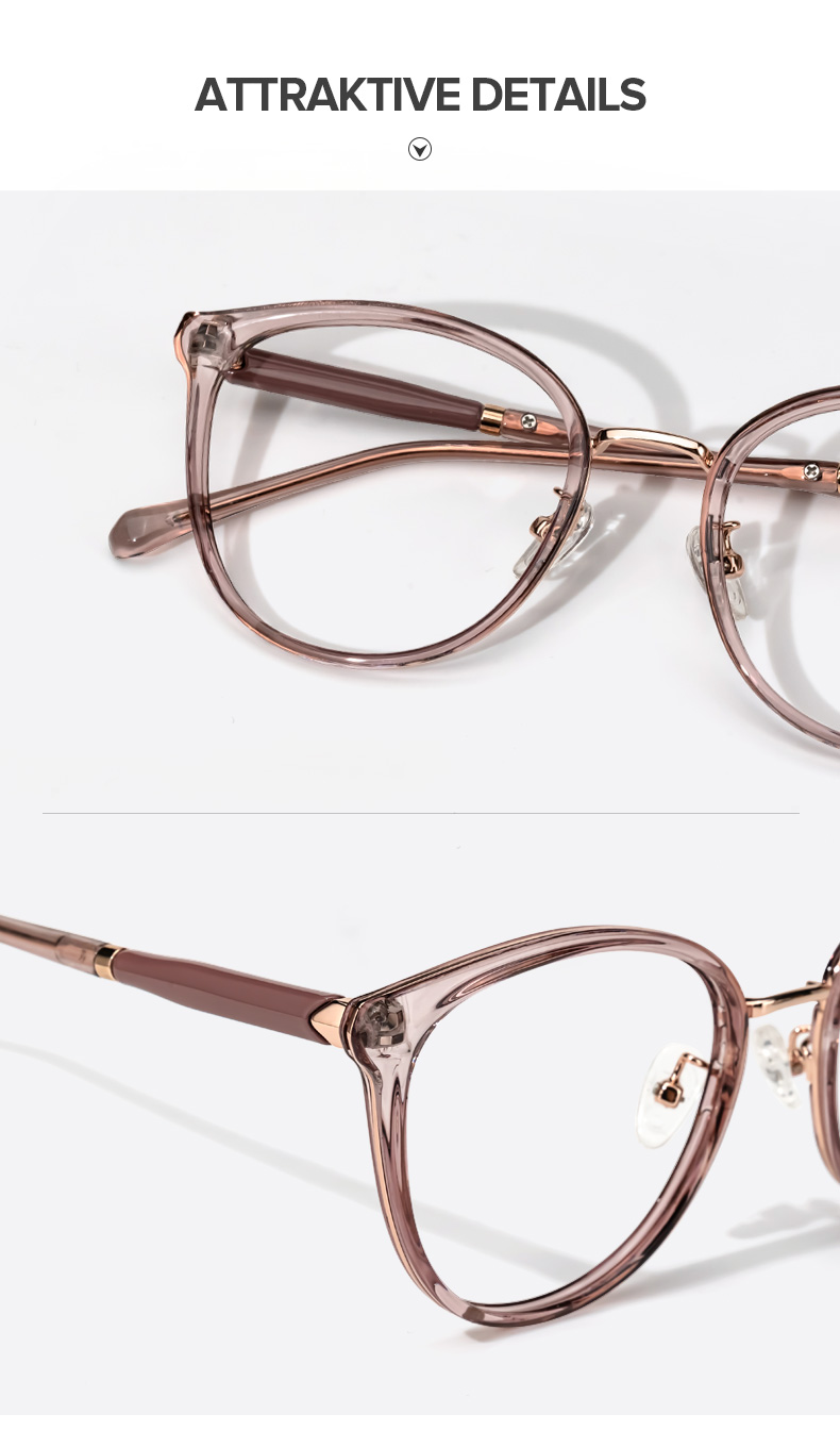 Theola Hellrosa Cateye Brille