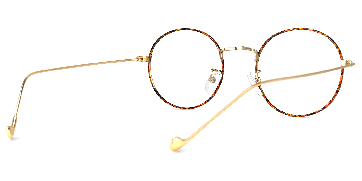 Fainche Rot-Tortoise Rund Brille3