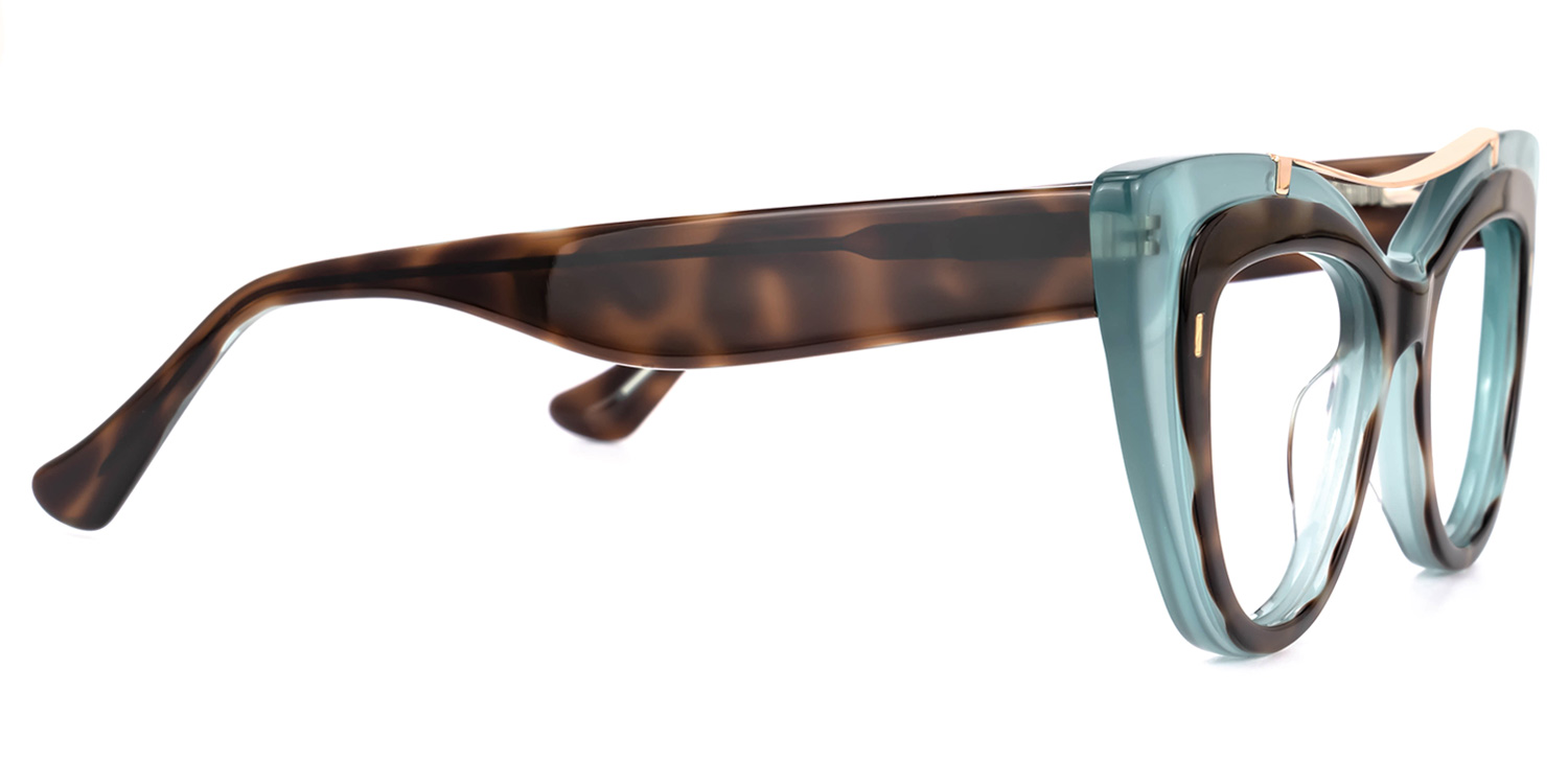 Poutch Blau Cateye Brille3