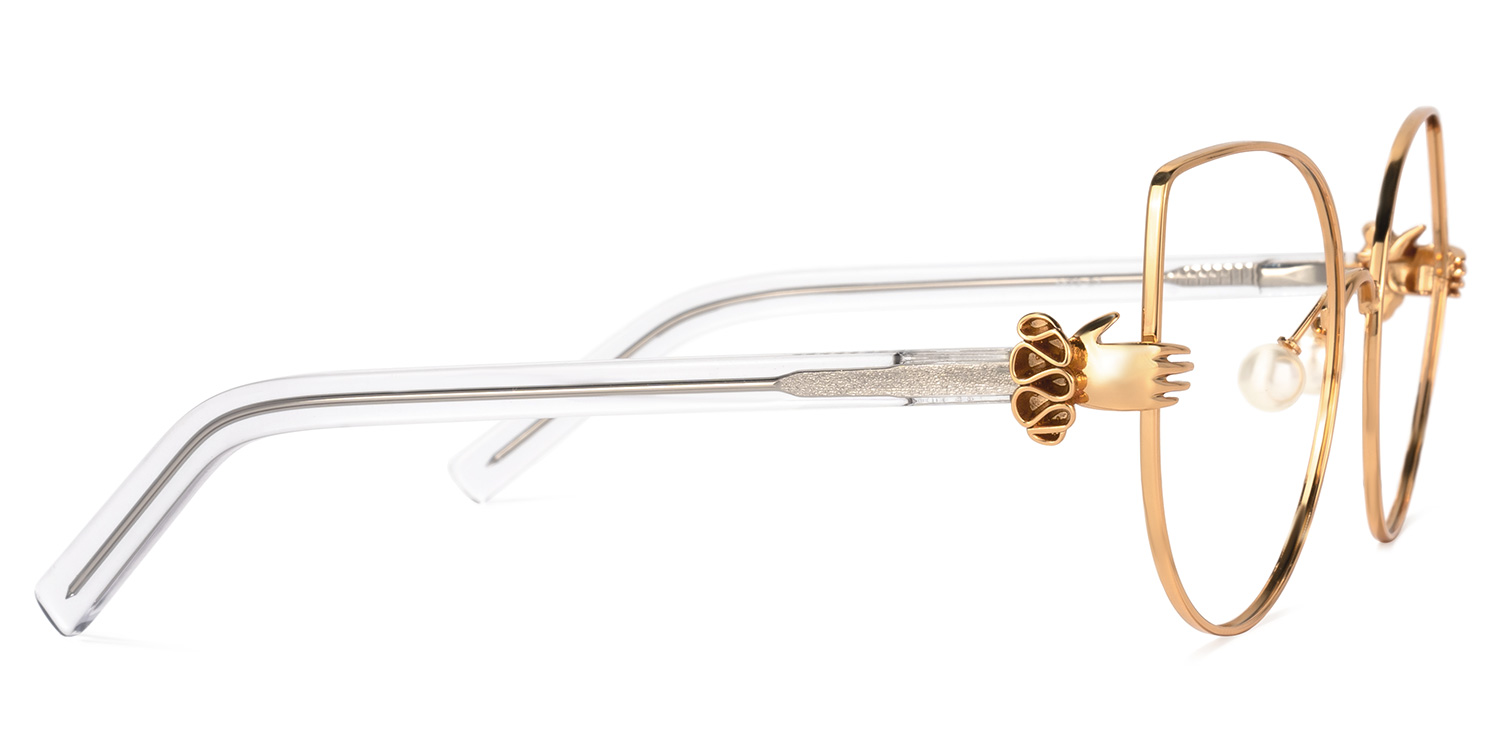 Clover Gold Cateye Brille2