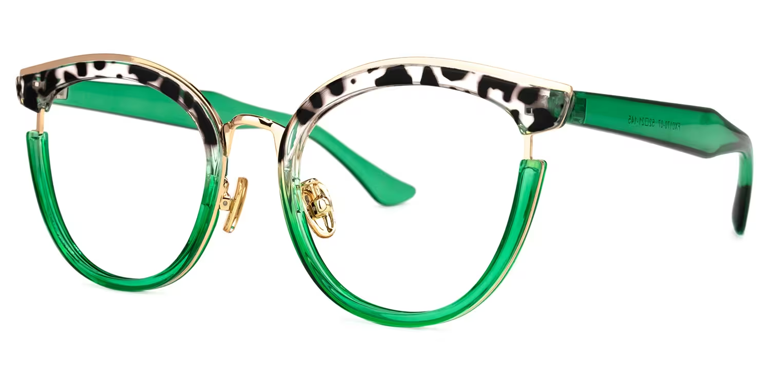 Laraine Grün Cateye Brille1