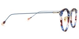 Qahira Blaue Tortoise Runde Brille2