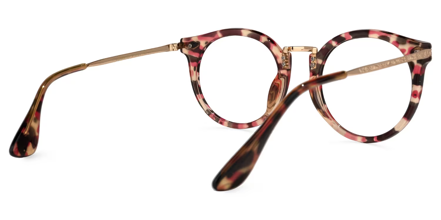Donald Rot-Tortoise Rund Brille3