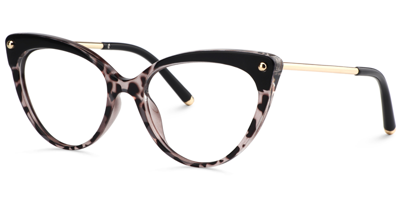 Alivia Schwarz Tortoise Cat Eye Brille1