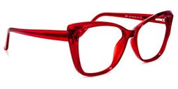 Farris Klar Rot Cateye Brille2