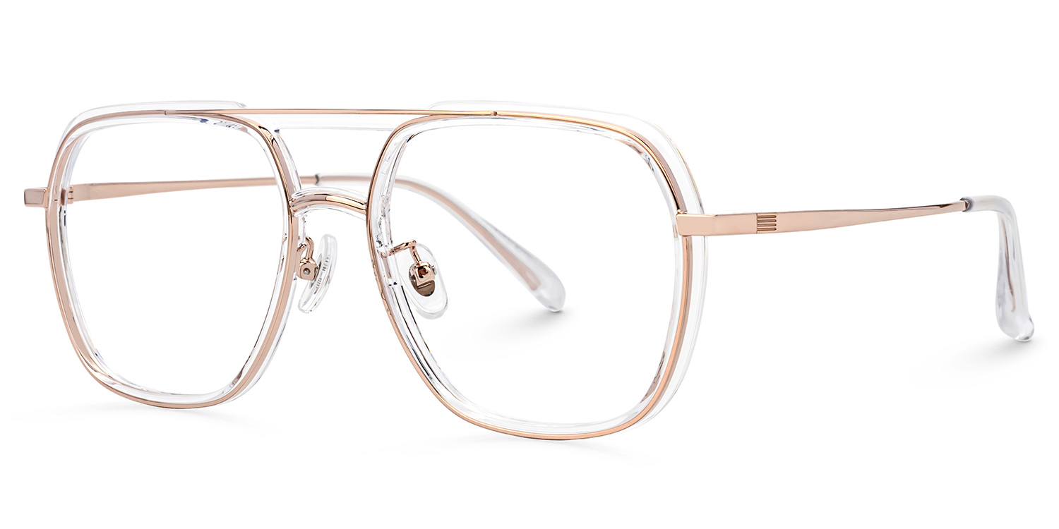 ZEELOOL Rickey Gold Pilot Brille