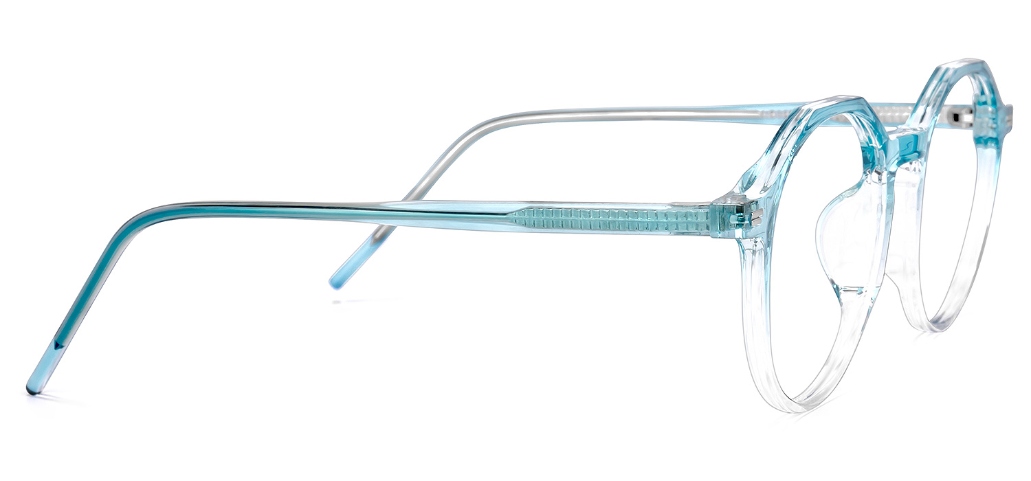 Sasha Blau Kristall Rund Brille3