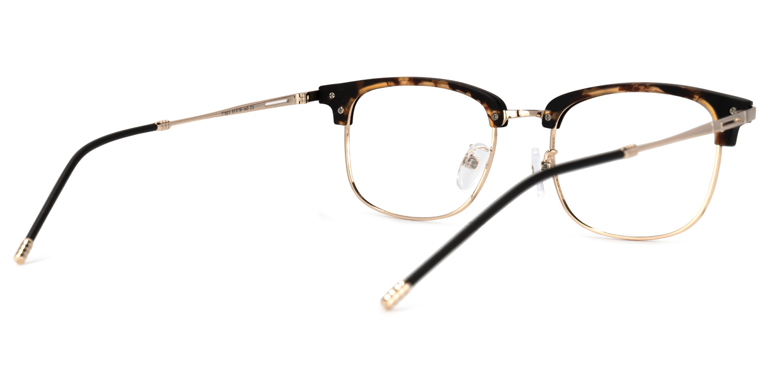 Wilona Schwarz-Tortoise Browline Brille3