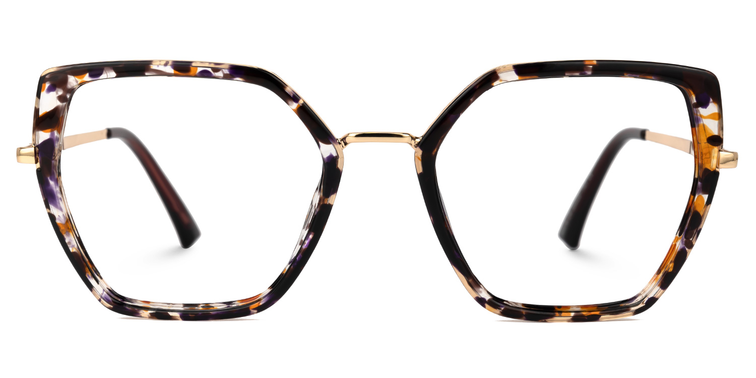 Leila Braun-Tortoise Geometrisch Brille0