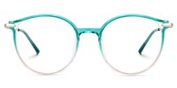 Yadejah Grün-Rosa Klar Cateye Brille0