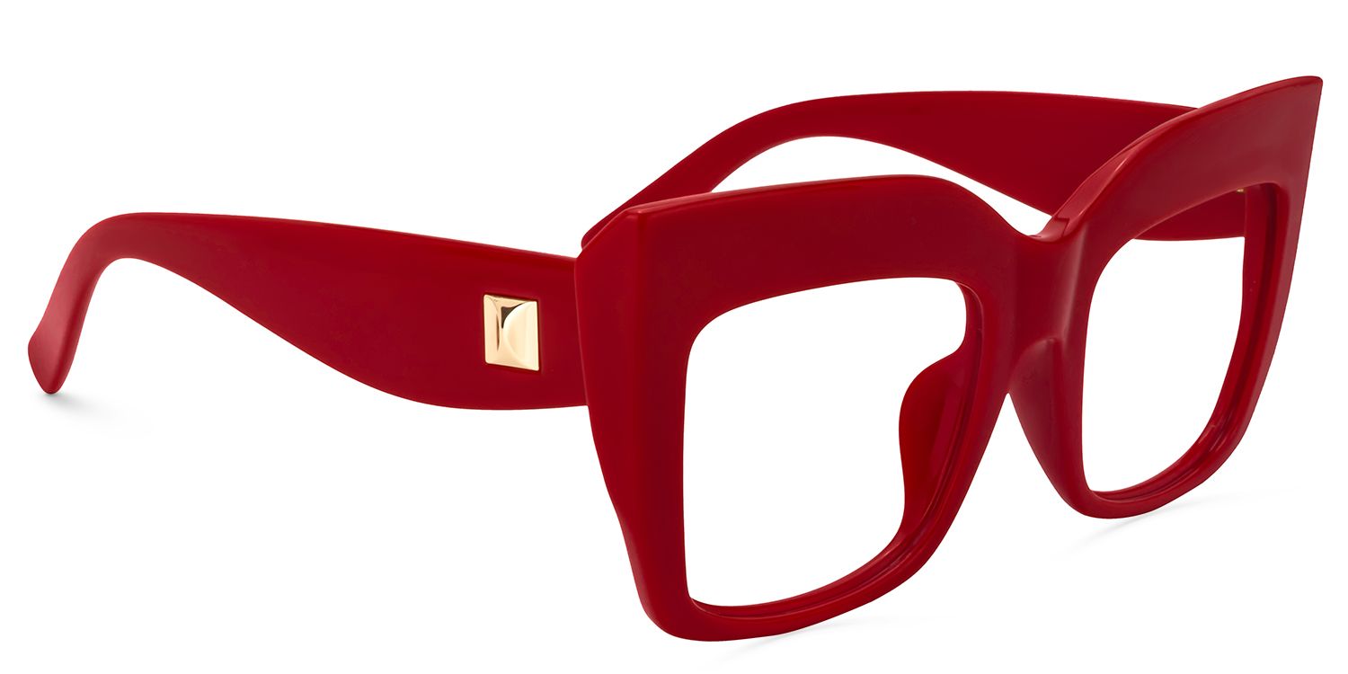 Alberta Rot Cat eye  Brille2