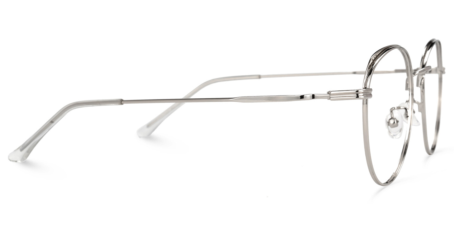 Madge Silber Rund Brille2
