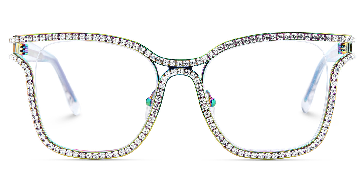 Shine Bunt Quadratisch Brille