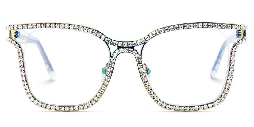 Shine Bunt Quadratisch Brille