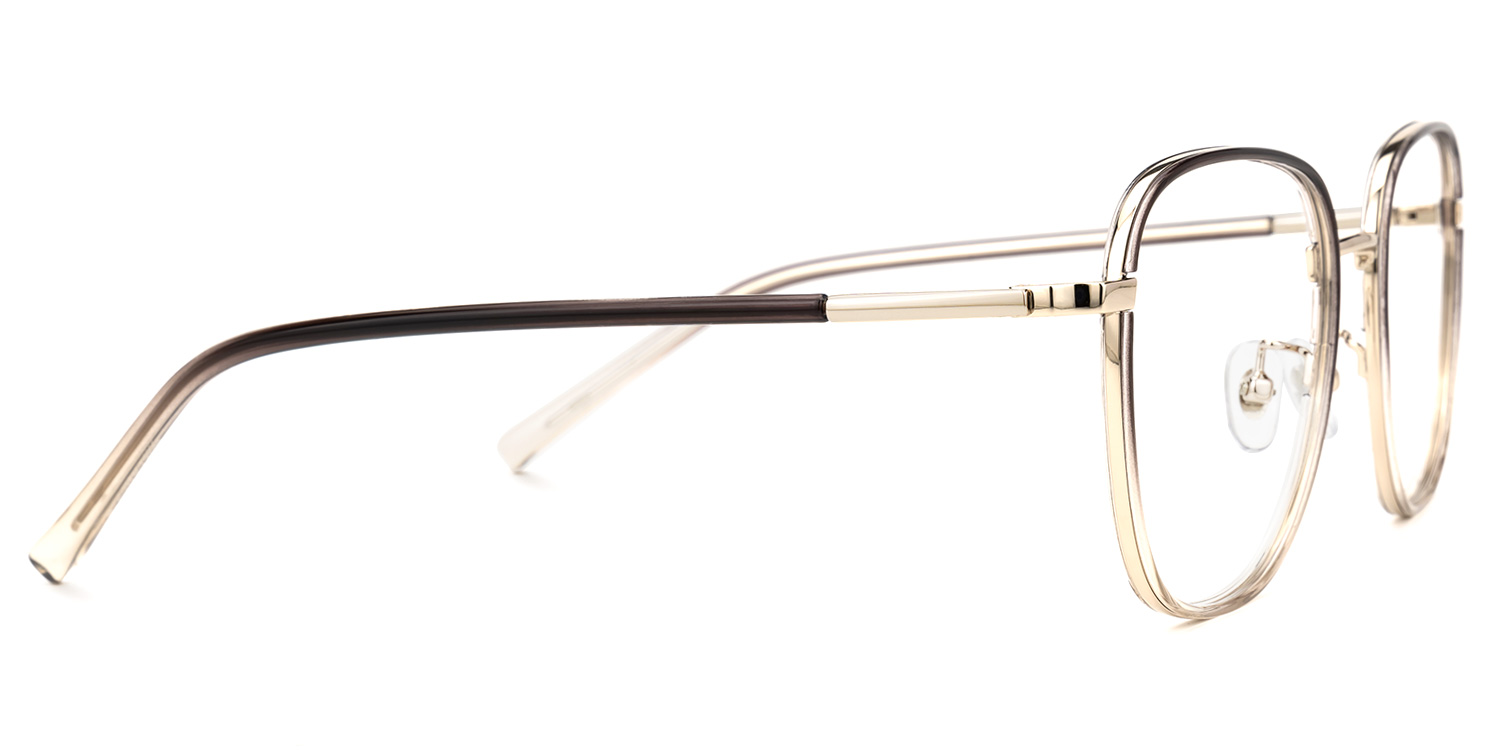 Falkner Braun-Gold Quadratisch Brille3