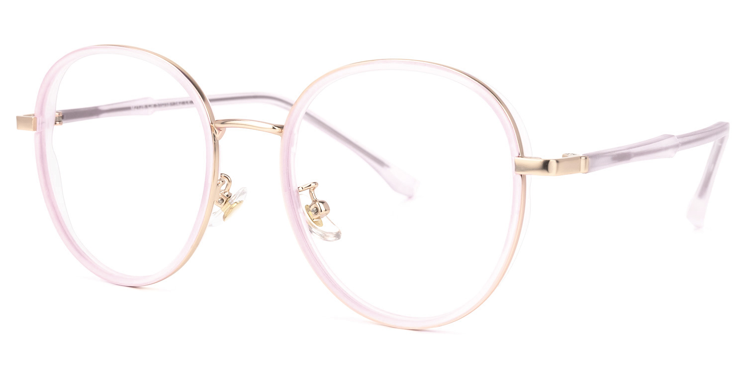 Nakita Hellrosa Rund Brille1