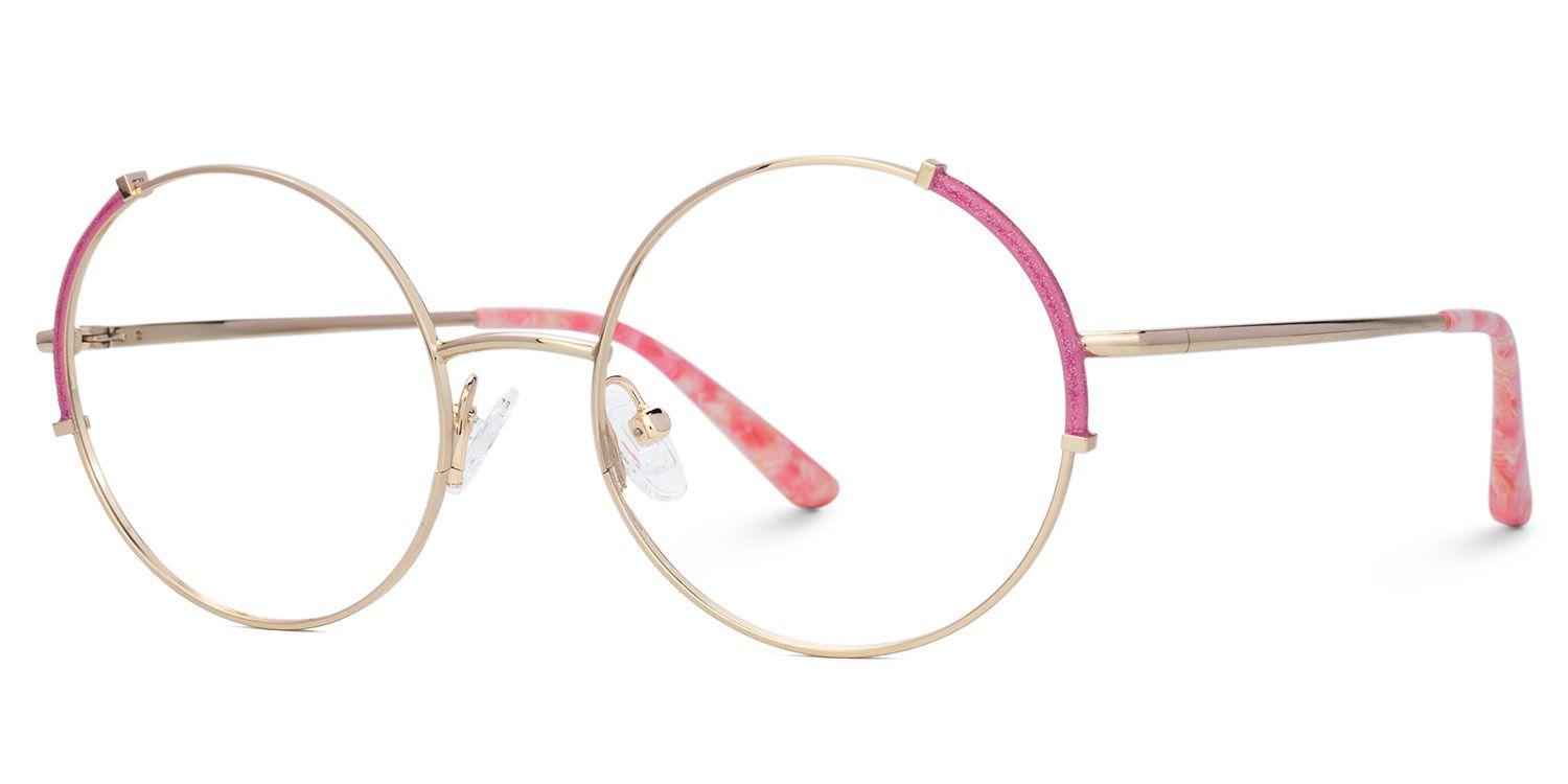 Rindy Rosa Rund Metall Brille1