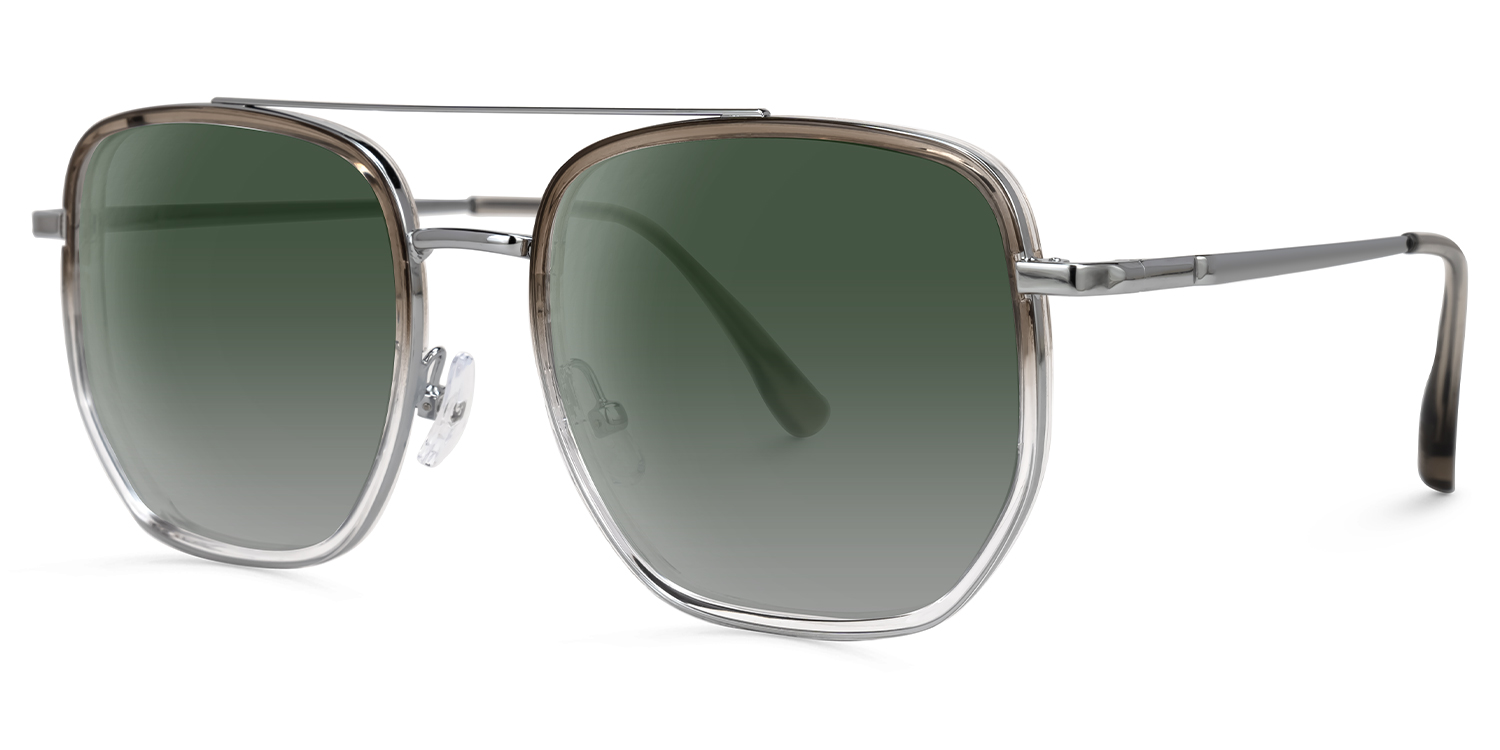 ZEELOOL Onora Braun-Kristall Pilot Sonnenbrille