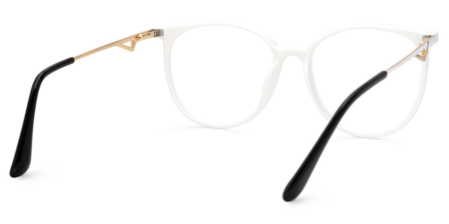 Babbage Weiß Rund Brille3