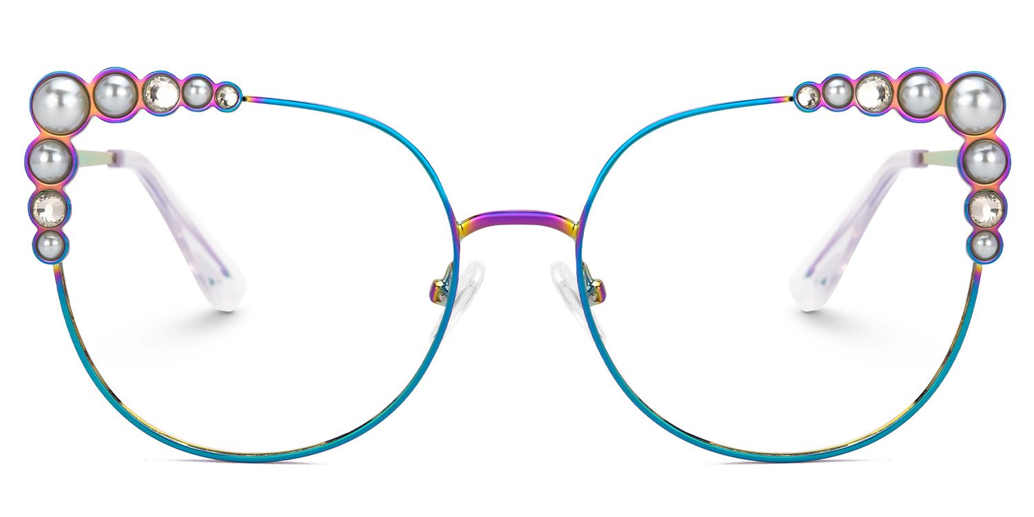 Wallice Bunt Cateye Brille0