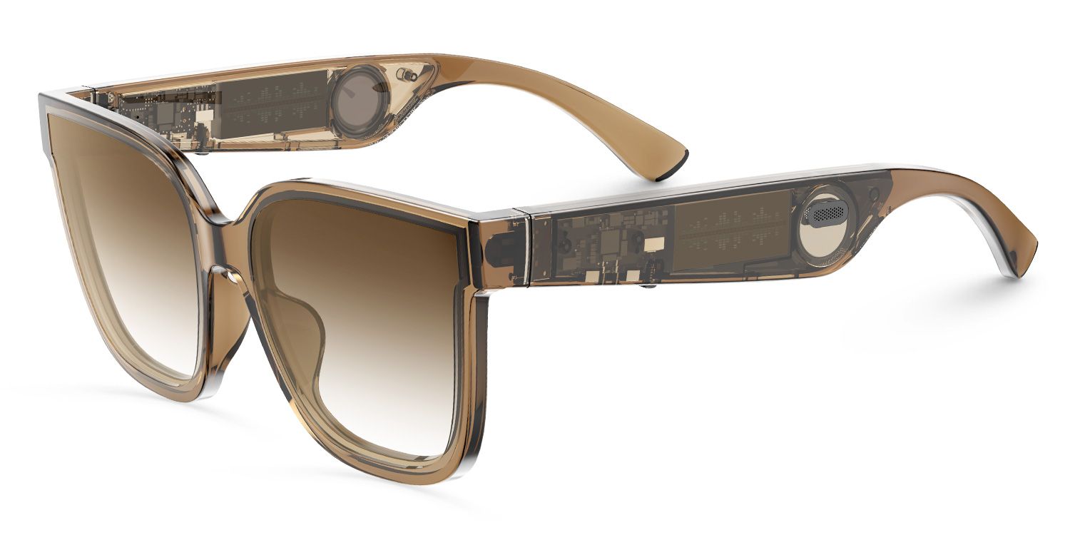 Kaylee Braun Quadratisch Bluetooth Sonnenbrille1