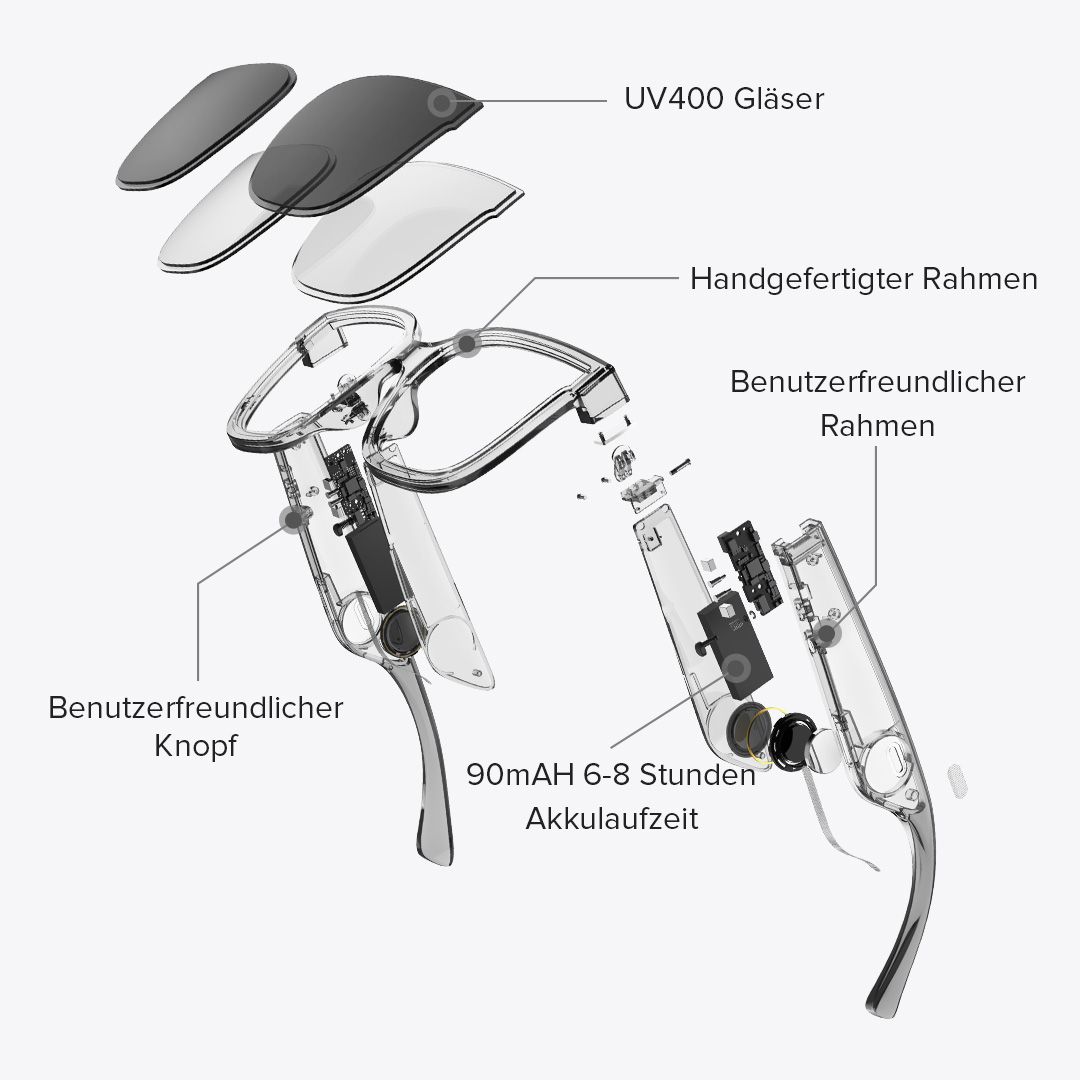 Kaylee Braun Quadratisch Bluetooth Sonnenbrille3