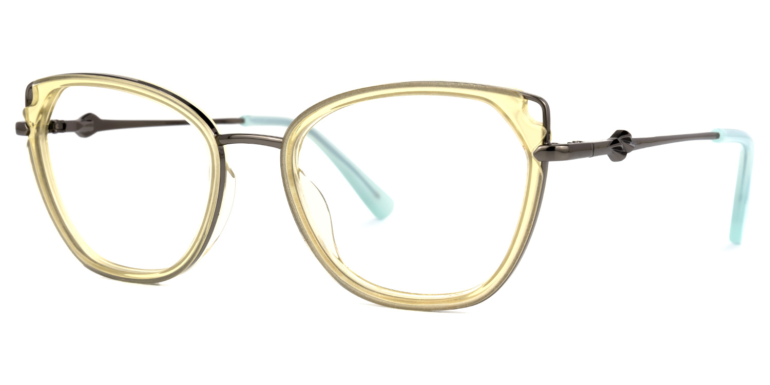 Gelsey Gelb Cateye Brille