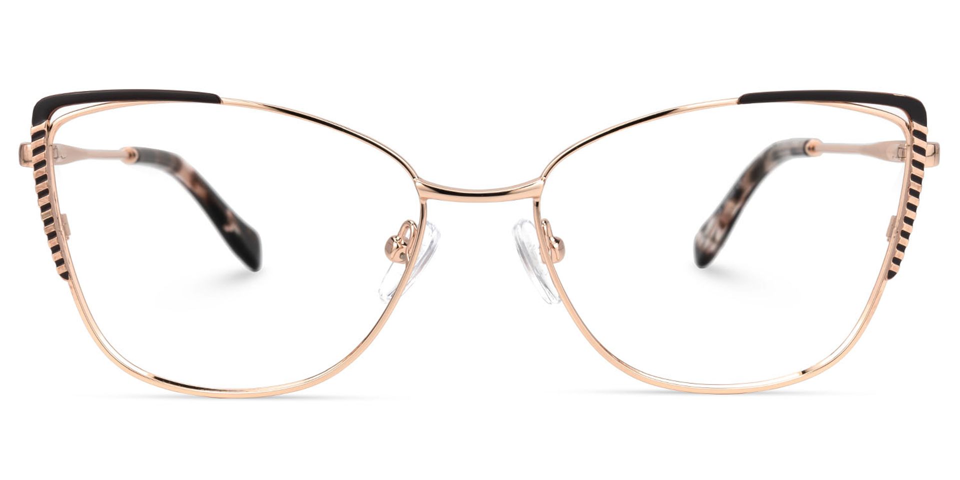 Marett Schwarz-Gold Cateye Brille0