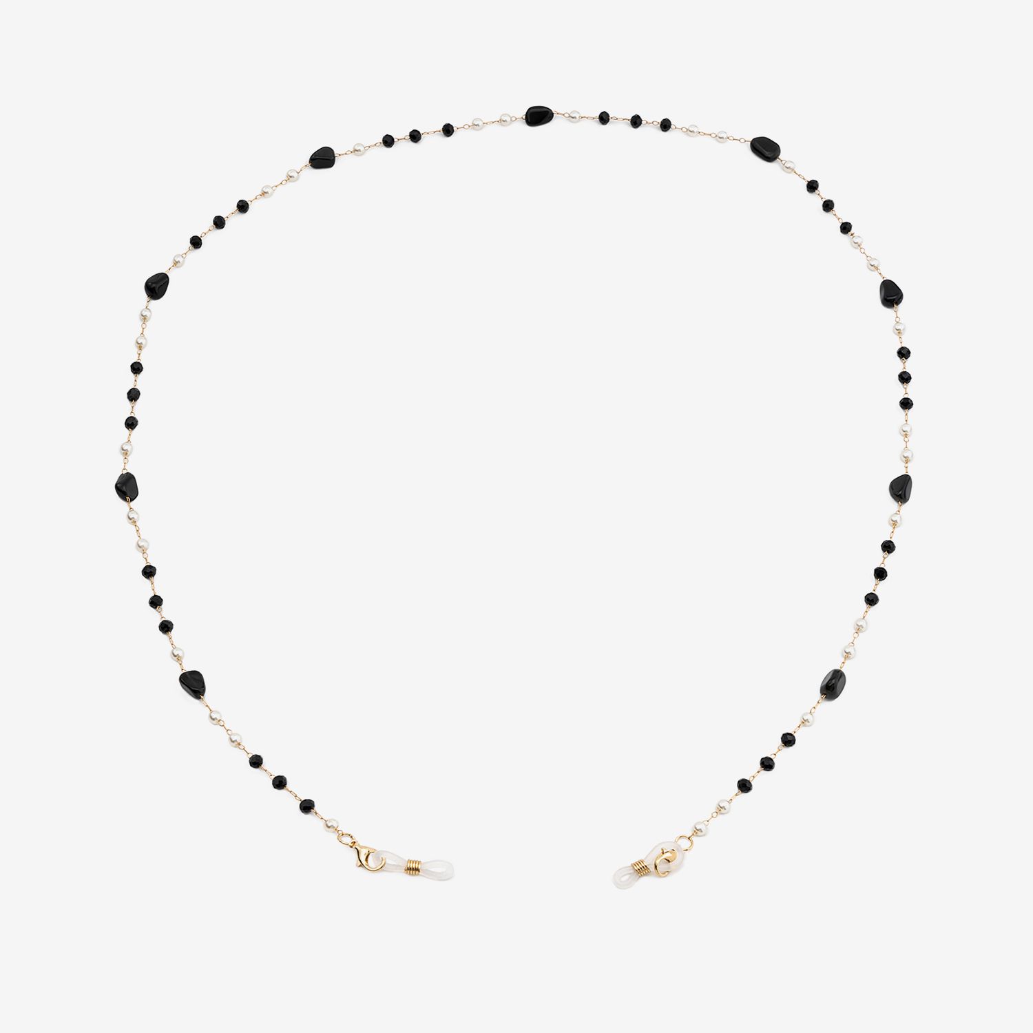 Hedy Schwarz-Weiß Brillenkette1