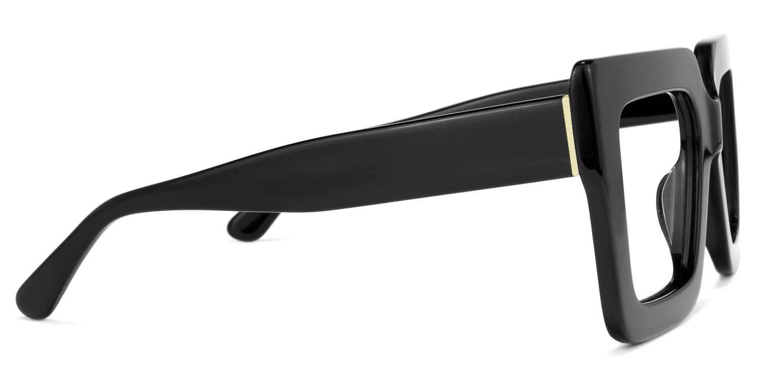 Brandon Schwarz Quadratische Brille3