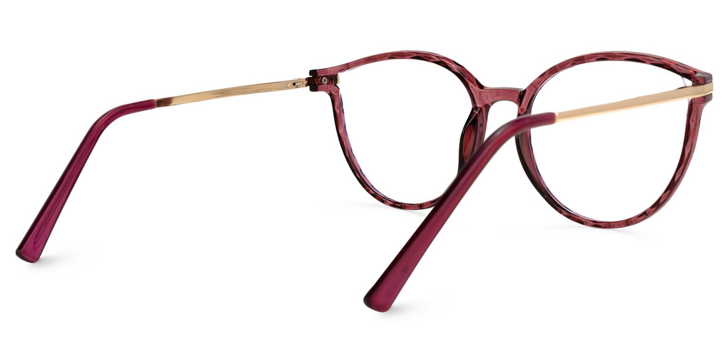 Rosita Blumenmuster-Rot Cateye Brille2