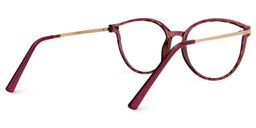 Rosita Blumenmuster-Rot Cateye Brille2