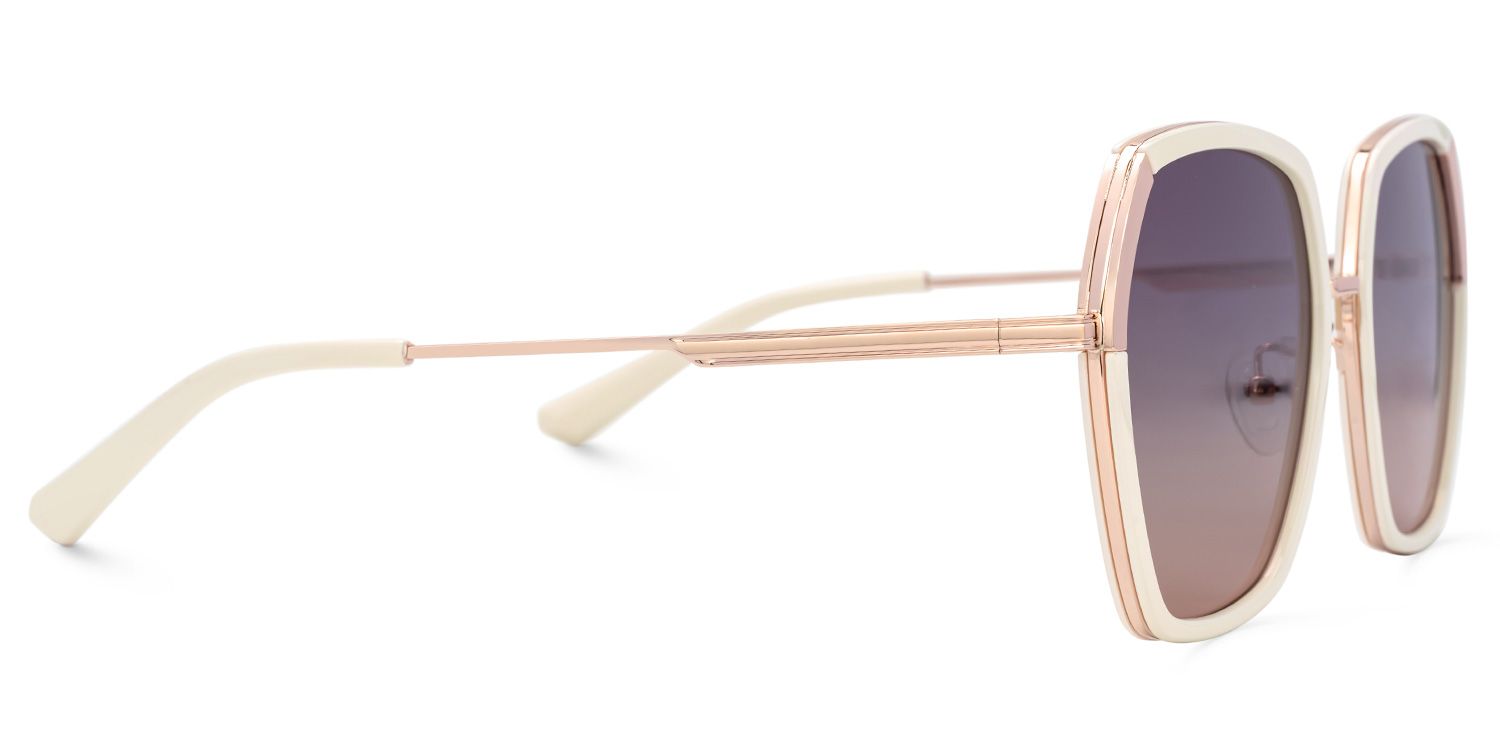 Zula Weiß Geometrisch Sonnenbrille3