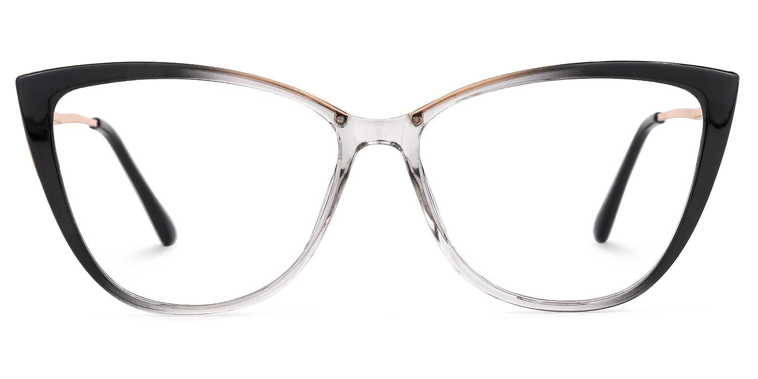 Carina Schwarz Kristall Cateye Brille0