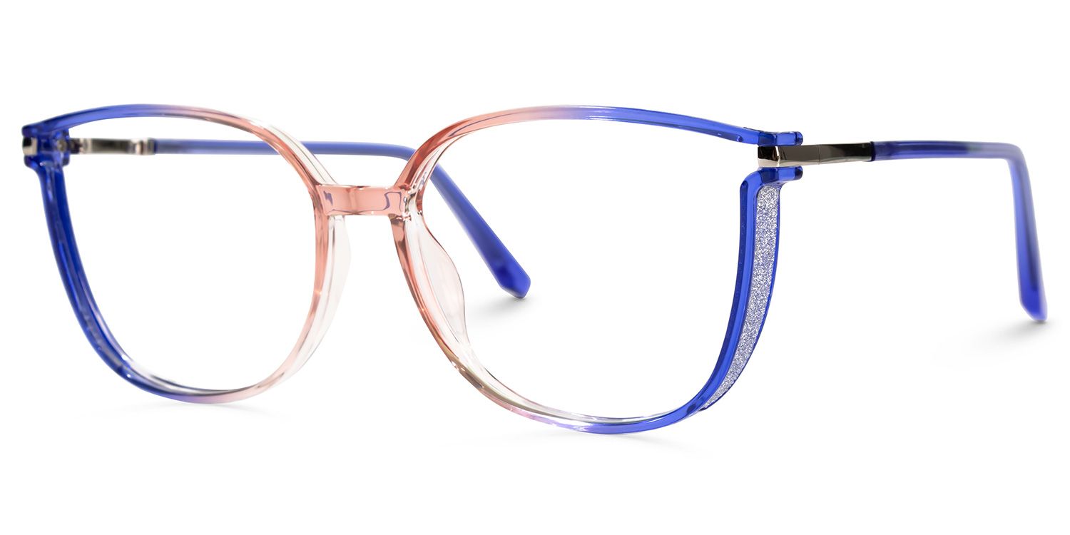 Walden Blau-Orange Cateye Brille1