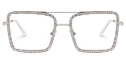 Diva Silber Quadratisch Brille2