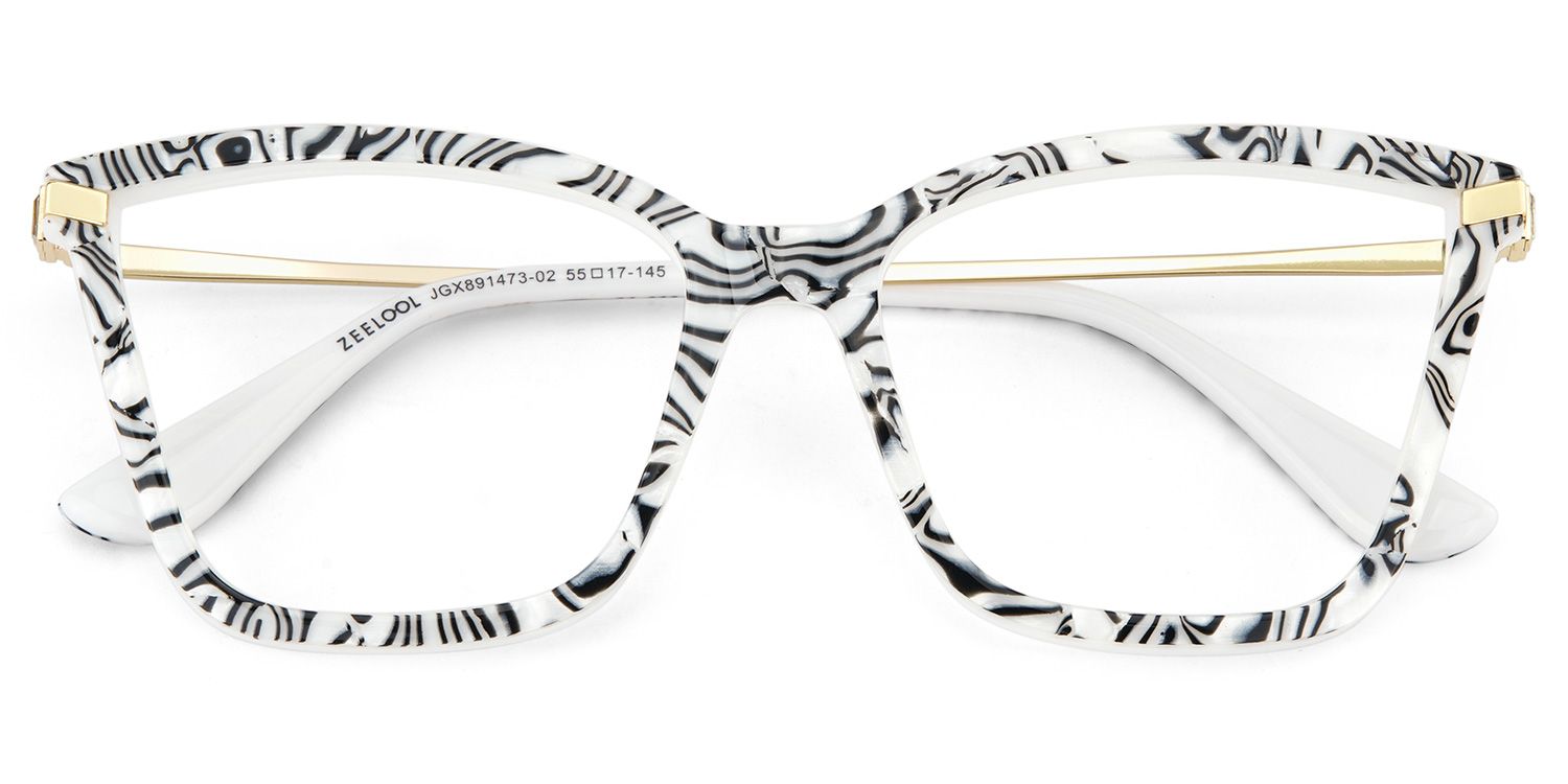 Stephens Schwarz-Weiß Cateye Brille2