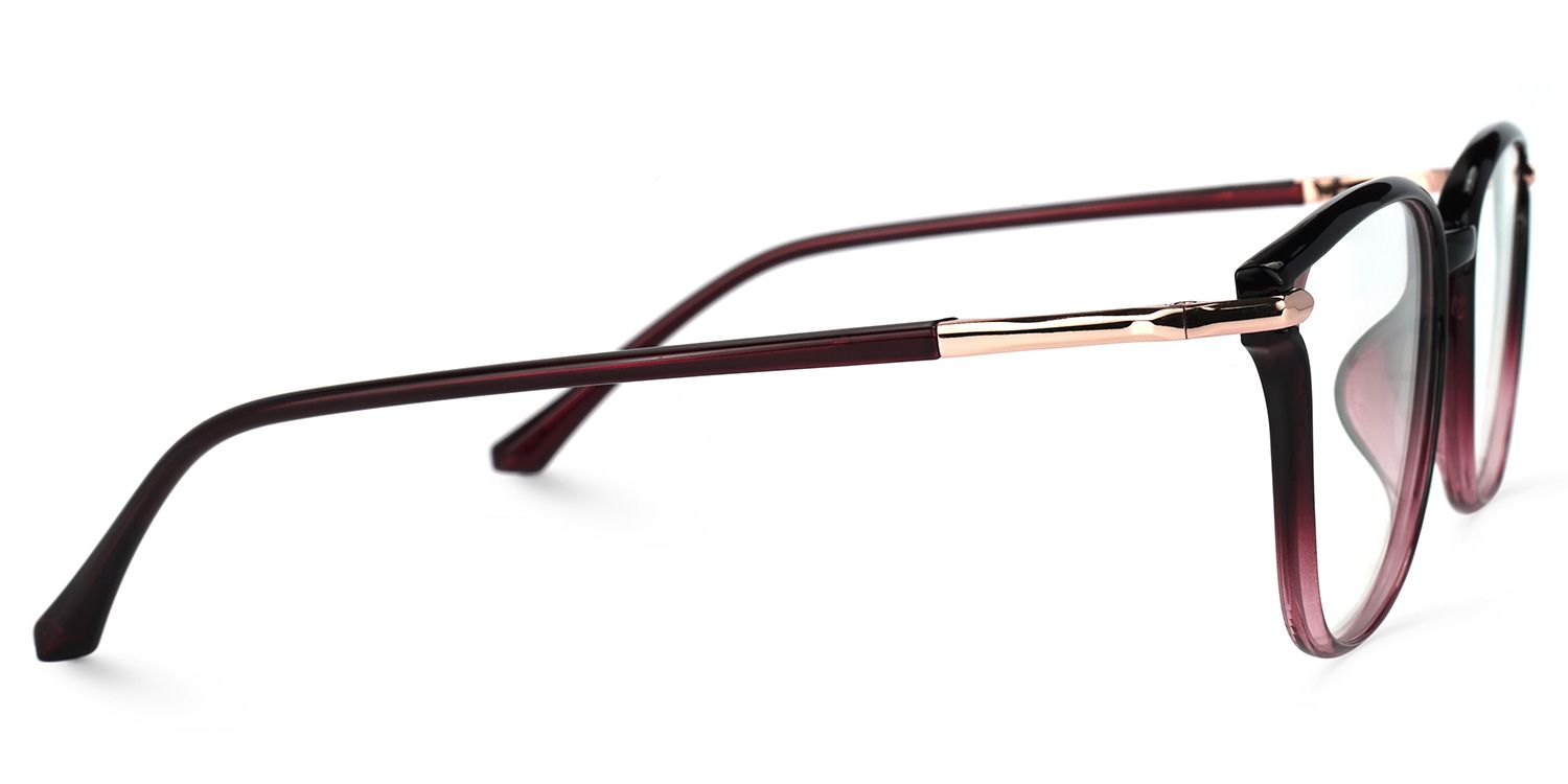 Mander Schwarz-Lila Quadratisch Brille3
