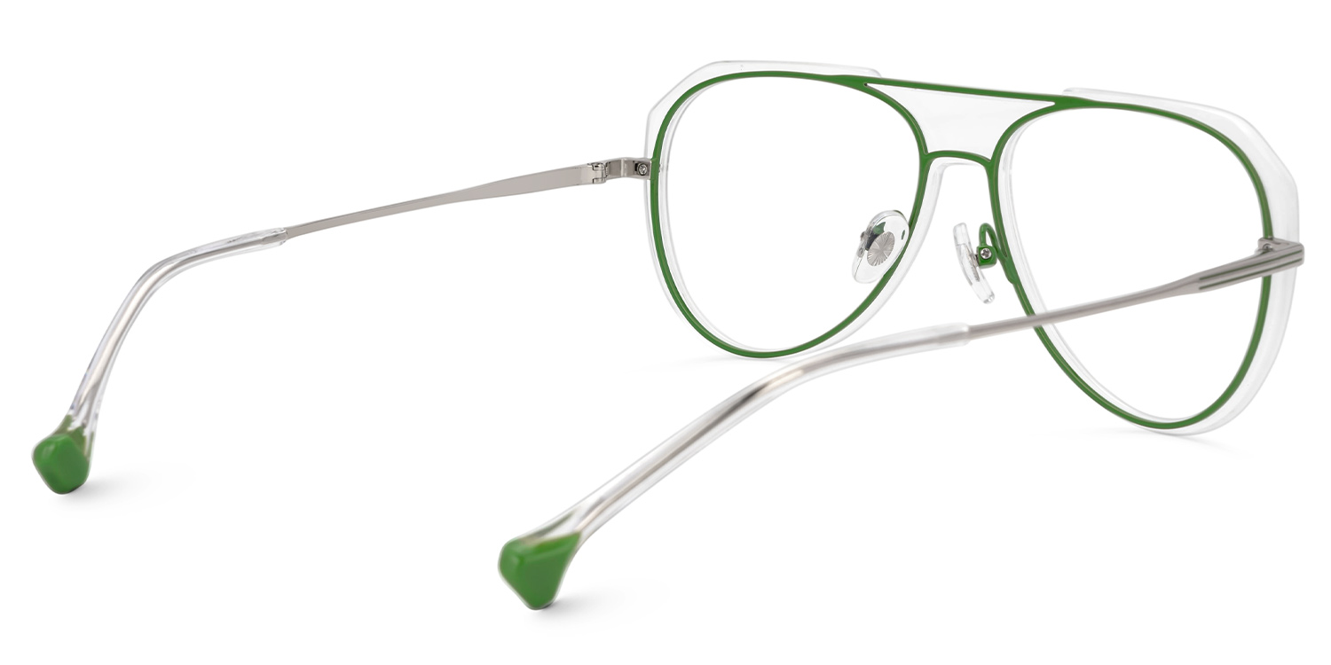 Alvin Grün Pilot Brille2