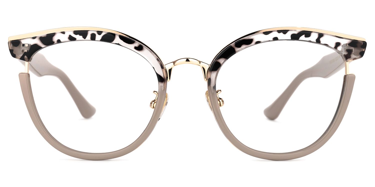 Laraine Beige Cateye Brille0