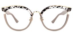 Laraine Beige Cateye Brille0