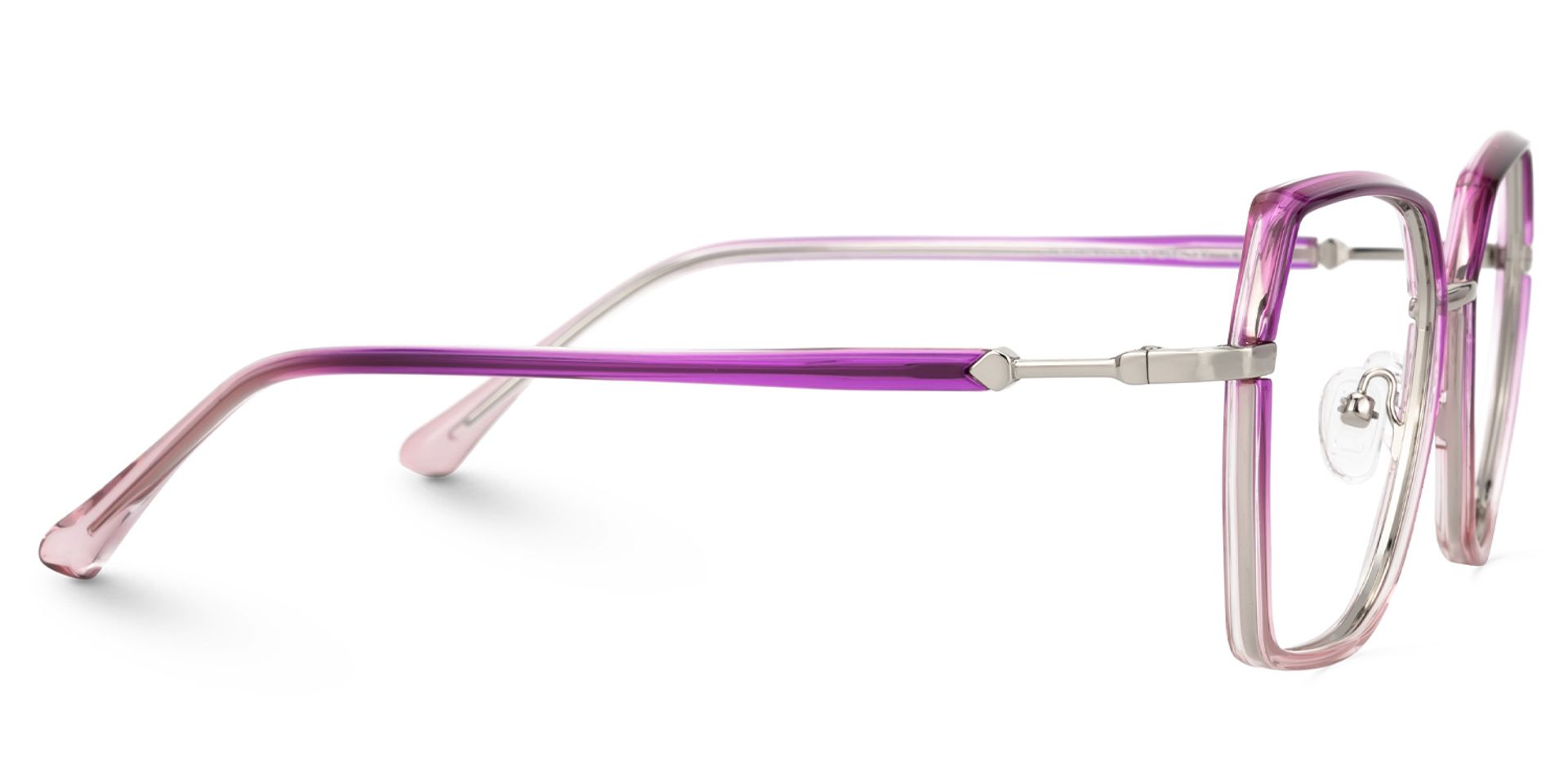 Burt Lila-Rosa Rechteckig Brille5