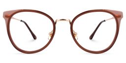 Steele Rot Rund Brille0