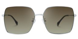 Marlo Silber Rechteckig Sonnenbrille0