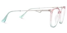 Babbage Rosa-Grün Rund Brille5