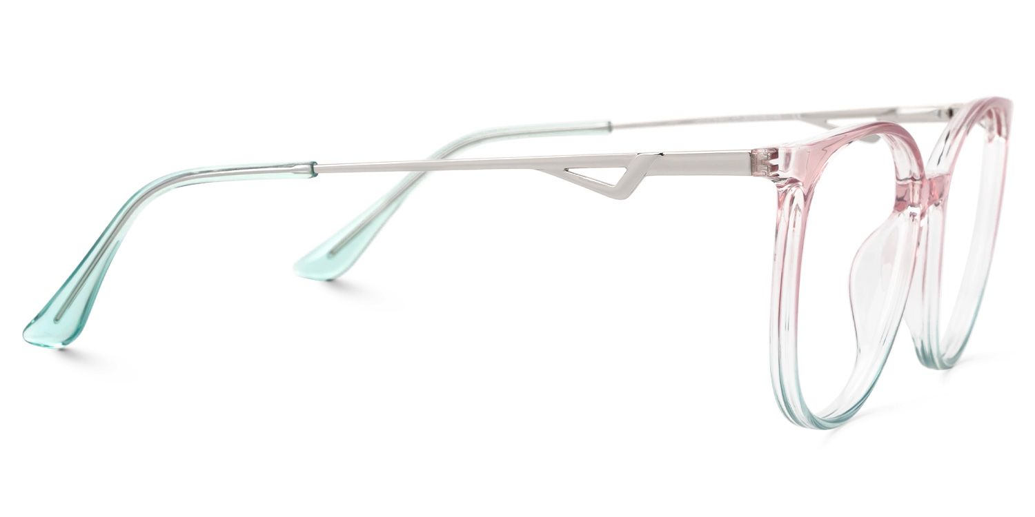 Babbage Rosa-Grün Rund Brille5