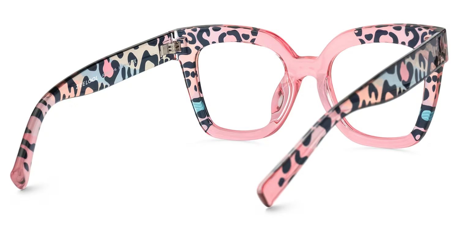 Malcolm Rosa Rechteckig TR90 Brille5