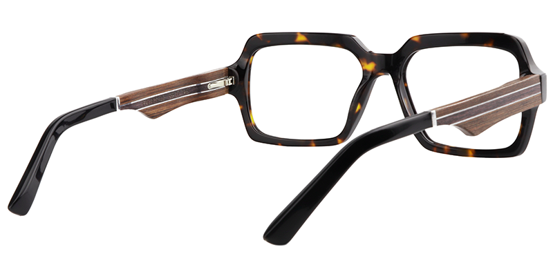 Jack Schwarz Tortoise Rechteckige Brille4