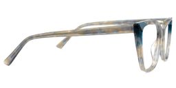 Kaula Blumendruck-Blau Cateye Brille3